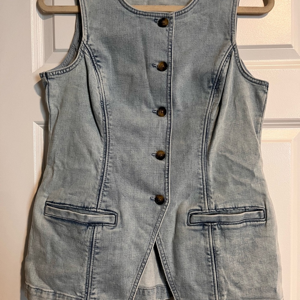 Banana Republic Light Blue Denim Top